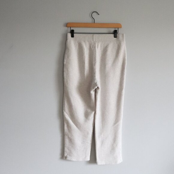 Madewell Women's Sz S White Ellington Straight Leg Stretch Pockets Sweater Pants - Picture 2 of 9